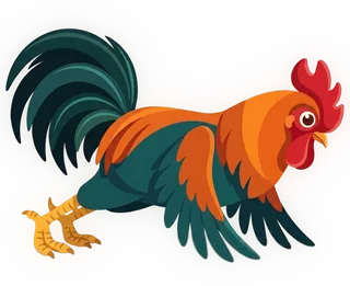 Roosta the rooster doing the Push Ups mission