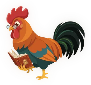 Roosta the rooster doing the Reading mission