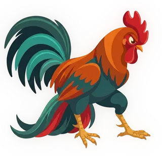 Roosta the rooster doing the Squats mission